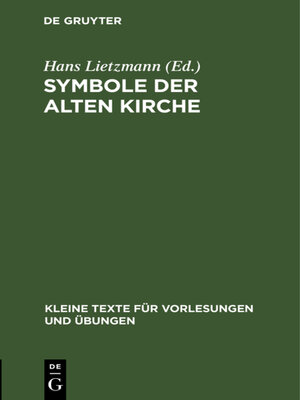 cover image of Symbole der Alten Kirche